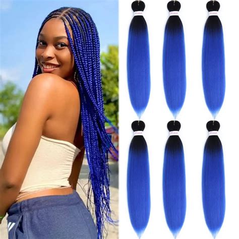 electric blue box braids|midnight blue braiding hair.